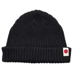 Bonnet Jack & Jones En Coton Biologique Noir Avec étiquette à Point Rouge