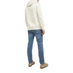 Sweat à Capuche Jack & Jones En Coton Mélangé écru Avec Logo Floqué -Passons à la mode masculine ! 105552 136515vt sweat a capuche jack et jones en coton melange ecru avec logo floque 03 600x600