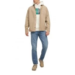 Sweat à Capuche Jack & Jones En Coton Mélangé écru Avec Logo Floqué -Passons à la mode masculine ! 105552 136515vt sweat a capuche jack et jones en coton melange ecru avec logo floque 04 600x600