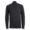 Pull Col Camionneur Zippé Jack & Jones En Coton Anthracite Chiné