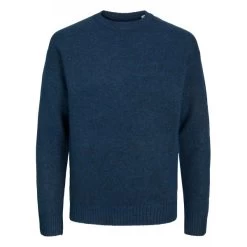 Pull Col Rond Jack & Jones Bleu Marine Chiné