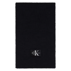 Écharpe Calvin Klein En Maille épaisse Et Côtelée En Partie En Laine Noire -Passons à la mode masculine ! 105651 136410vt echarpe calvin klein en maille epaisse et cotelee en partie en laine noire 04 600x600