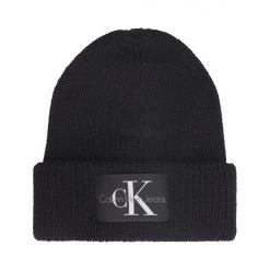 Ensemble Bonnet Et écharpe Calvin Klein En Maille épaisse Et Côtelée En Partie En Laine Noire