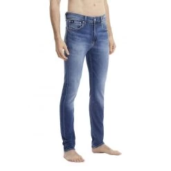 Calvin Klein Jeans Jean Coupe Slim Calvin Klein Slim Taper En Coton Mélangé Bleu Indigo -Passons à la mode masculine ! 105740 136301vt jean coupe slim calvin klein slim taper en coton melange indigo 03 600x600