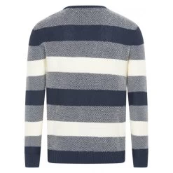 Pull Blend Et Col Rond Marine Rayé -Passons à la mode masculine ! 105791 136177vt pull blend et col rond marine raye 02 600x600