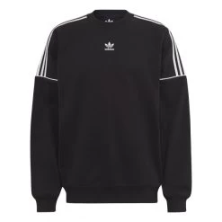 Sweat à Col Rond Et Coupe Droite ADIDAS En Coton Noir
