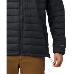 Doudoune Columbia Avec Manches Longues Et Col Montant Noire -Passons à la mode masculine ! 105945 135912vt doudoune matelassee a col montant columbia noire avec logo iconique 04 600x600