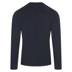 T-shirt Emporio Armani Coton Avec Manches Longues Et Col Rond Bleu Marine -Passons à la mode masculine ! 106051 135805vt t shirt emporio armani coton avec manches longues et col rond bleu marine 02 600x600