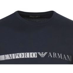 T-shirt Emporio Armani Coton Avec Manches Longues Et Col Rond Bleu Marine -Passons à la mode masculine ! 106051 135805vt t shirt emporio armani coton avec manches longues et col rond bleu marine 03 600x600