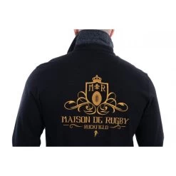 Chemise à Col Boutonné Ruckfield En Coton Gris Chiné Avec écusson De Rugby Brodé -Passons à la mode masculine ! 106095 135760vt chemise a col boutonne ruckfield en coton gris chine avec ecusson de rugby brode 04 600x600