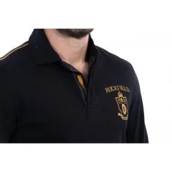 Chemise à Col Boutonné Ruckfield En Coton Gris Chiné Avec écusson De Rugby Brodé -Passons à la mode masculine ! 106095 135760vt chemise a col boutonne ruckfield en coton gris chine avec ecusson de rugby brode 05 600x600