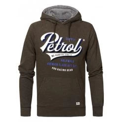 Sweat à Capuche Petrol Industries Marron Chiné Floqué