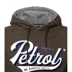Sweat à Capuche Petrol Industries Marron Chiné Floqué -Passons à la mode masculine ! 106131 135720vt sweat a capuche petrol industries marron chine floque 03 600x600