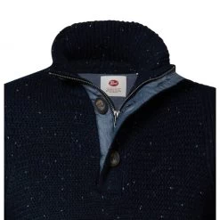 Pull Col Camionneur Petrol Industries Bleu Nuit Moucheté -Passons à la mode masculine ! 106145 135706vt pull col camionneur petrol industries bleu nuit mouchete 03 600x600