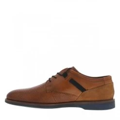 Derbies Bugatti à Talon Plat Avec Lacets Ronds En Cuir Cognac -Passons à la mode masculine ! 106228 17084ch derbies bugatti a talon plat avec lacets ronds en cuir cognac 03 600x600
