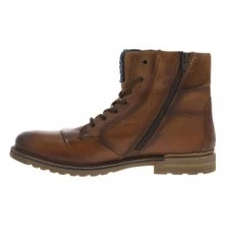 Bottines Bugatti En Cuir Patiné Marron à Semelle Plate à Talon Décroché Bas Et à Lacets Et Zip Latéral -Passons à la mode masculine ! 106234 17091ch bottines bugatti en cuir patine marron a semelle plate a talon decroche bas et a lacets et zip lateral 03 600x600