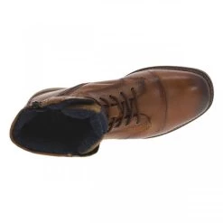 Bottines Bugatti En Cuir Patiné Marron à Semelle Plate à Talon Décroché Bas Et à Lacets Et Zip Latéral -Passons à la mode masculine ! 106234 17091ch bottines bugatti en cuir patine marron a semelle plate a talon decroche bas et a lacets et zip lateral 05 600x600