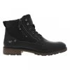Bottines Noires Mustang à Semelle Plate à Talon Décroché Bas Et à Lacets Et Zip Latéral -Passons à la mode masculine ! 106262 17496ch bottines noires mustang a semelle plate a talon decroche bas et a lacets et zip lateral 01 600x600