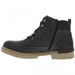 Bottines Mustang Graphite Fourrées à Talon Décroché Bas Et Zip Latéral -Passons à la mode masculine ! 106265 17499ch bottines mustang graphite fourrees a talon decroche bas et zip lateral 03 600x600