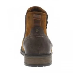 Bottines De Ville à Talon Plat Et Soufflets élastiqués Mustang Cognac -Passons à la mode masculine ! 106298 17548ch bottines de ville a talon plat et soufflets elastiques mustang cognac 04 600x600