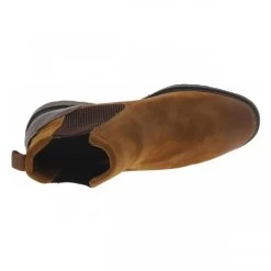 Bottines De Ville à Talon Plat Et Soufflets élastiqués Mustang Cognac -Passons à la mode masculine ! 106298 17548ch bottines de ville a talon plat et soufflets elastiques mustang cognac 05 600x600