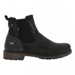 Boots De Ville à Talon Plat Mustang Gris Graphite