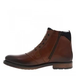 Bottines Redskins En Cuir Patiné Marron à Doublure Jean Chaude Et à Lacets Plats Et Zip -Passons à la mode masculine ! 106330 17692ch 17692ch 03 600x600