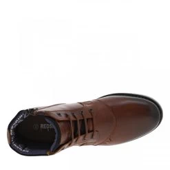 Bottines Redskins En Cuir Patiné Marron à Doublure Jean Chaude Et à Lacets Plats Et Zip -Passons à la mode masculine ! 106330 17692ch 17692ch 05 600x600