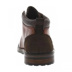 Boots De Ville à Talon Plat Rieker En Cuir Noisette -Passons à la mode masculine ! 106381 17814ch boots de ville rieker en cuir patine noisette a talon renforce decroche bas et a lacets ronds enduis 04 600x600