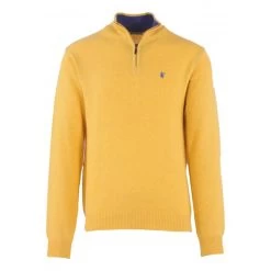 Pull Bande Originale Avec Logo Brodé Sur La Poitrine Jaune