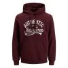 Sweat à Capuche Jack & Jones Bordeaux Avec Grand Logo