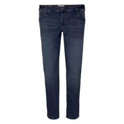 Pantalon TOM TAILOR + En Coton Indigo Effet Délavé