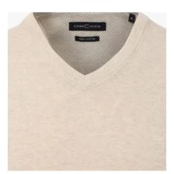Pull CASA MODA En Coton Avec Manches Longues Et Col V Beige -Passons à la mode masculine ! 108389 111113vt pull casa moda en coton avec manches longues et col v beige 03 600x600