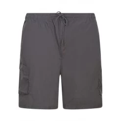Short Duke NICK Anthracite élastiqué à La Taille Avec Bouton Et Liens De Serrage
