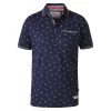 Polo DUKE En Coton Avec Manches Courtes Et Col Français Bleu Marine Uni Avec Motifs Palmiers -Passons à la mode masculine ! 108625 114184vt polo duke en coton avec manches courtes et col francais bleu marine uni avec motifs palmiers 01 600x600