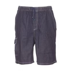 Bermuda élastiqué Abraxas En Jean Bleu Marine