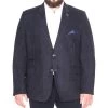Veste De Blazer New Canadian En Suédine Bleu Marine à Surpiqures Contrastées -Passons à la mode masculine ! 108769 115164vt veste de blazer new canadian en suedine bleu marine a surpiqures contrastees 01 600x600