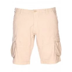 Bermuda Cargo Replika En Toile De Coton Jeans Beige
