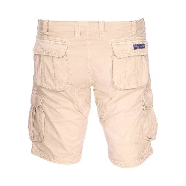 Bermuda Cargo Replika En Toile De Coton Jeans Beige 4 Bermuda Cargo Replika En Toile De Coton Jeans Beige – Image 2