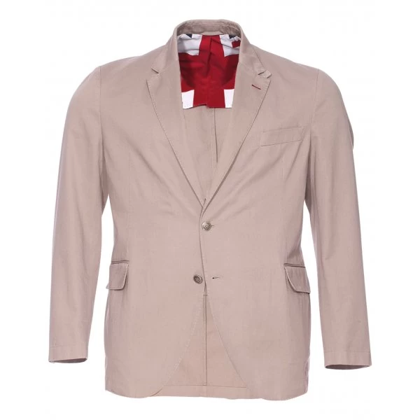 Veste Blazer Hackett London En Coton Mélangé Beige 3 Veste Blazer Hackett London En Coton Mélangé Beige