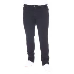 Jeans Droit Max Fort En Coton Stretch Noir