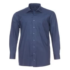 Chemise Casa Moda Avec Manches Longues Et Col Camionneur Bleu Marine