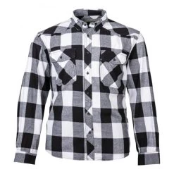 Chemise Brandit En Coton à Carreaux Noir Et Blanc Chiné