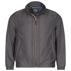 Blouson Bugatti Avec Manches Longues Et Col Montant Gris Micro Motifs