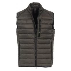 Doudoune Sans Manches Casa Moda Avec Manches Courtes Et Col Montant Kaki