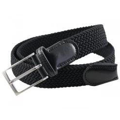 Ceinture Lindenmann En Cuir Noir Tressé