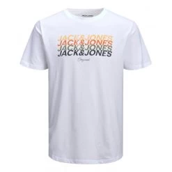 T-shirt Avec Manches Courtes Et Col Rond Jack & Jones + Coton Blanc