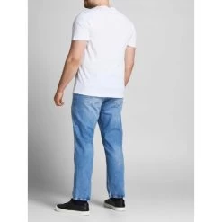 T-shirt Avec Manches Courtes Et Col Rond Jack & Jones + Coton Blanc -Passons à la mode masculine ! 109460 127000vt t shirt avec manches courtes et col rond jack et jones coton blanc 05 600x600