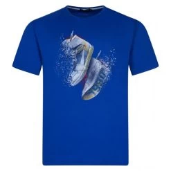 T-shirt Avec Manches Courtes Et Col Rond Maxfort Coton Bleu