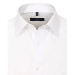 Chemise Casa Moda En Coton Avec Manches Courtes Et Col Italien Blanc -Passons à la mode masculine ! 109753 135971vt chemise casa moda en coton avec manches courtes et col italien blanc 03 600x600